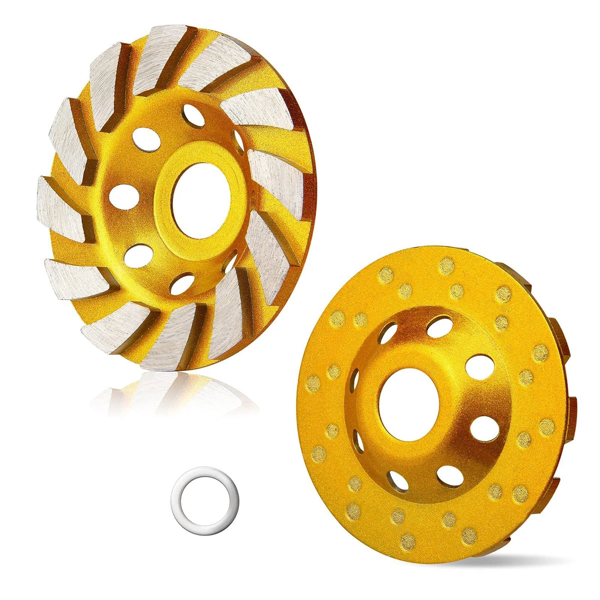 HRLORKC 4 Inch Concrete Turbo Diamond Grinding Cup Wheel 12 Segs Heavy Duty Angl
