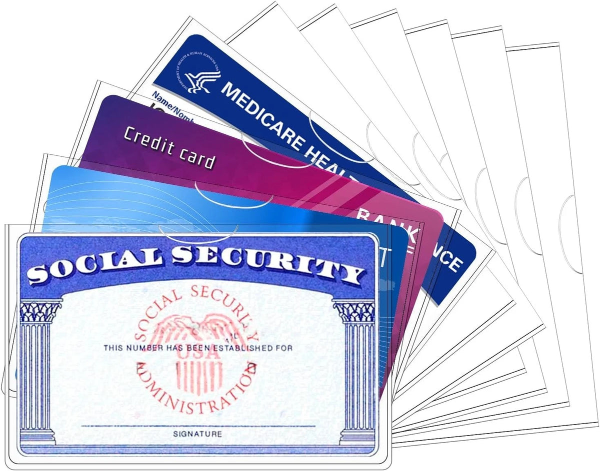 Sooez 10 Pack Social Security Card Protector, 24 Mil Thick Card Protector Sleeve