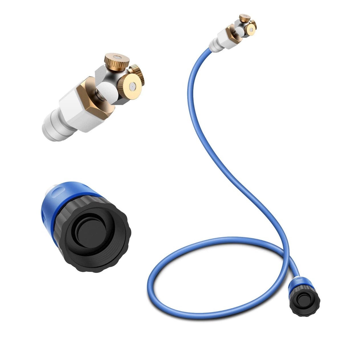 Upgraded 6.6FT Patio Mister System with 3 Brass Nozzles for Outdoor Cooling