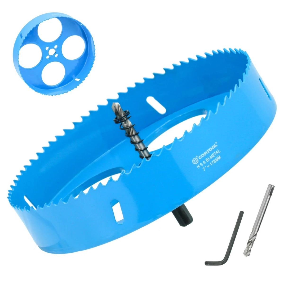 7 Inch Hole Saw with Arbor for Metal and Drywall Cutting Bi-Metal Hole Cutter...