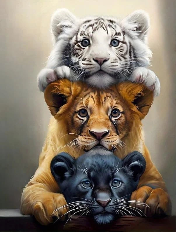GXGLLPZBY DIY Tiger Animal Diamond Painting Kits, 5D Diamond Art for Beginners