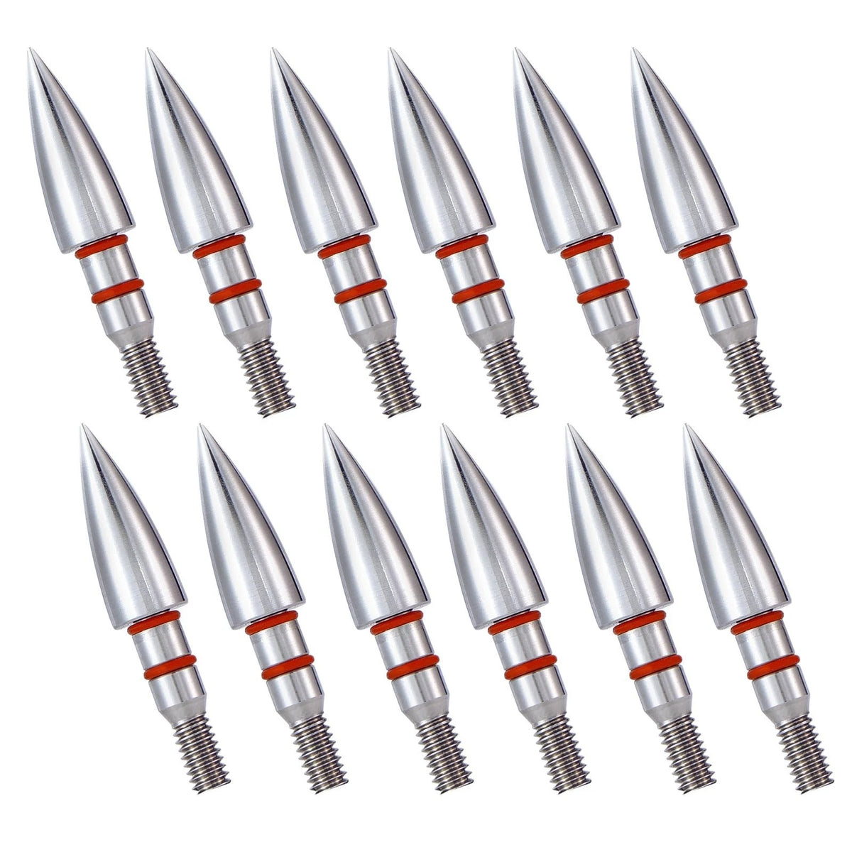 12Pcs Archery Field Points, 100/125/150/300 Grain Field Points, Screw-In Archery