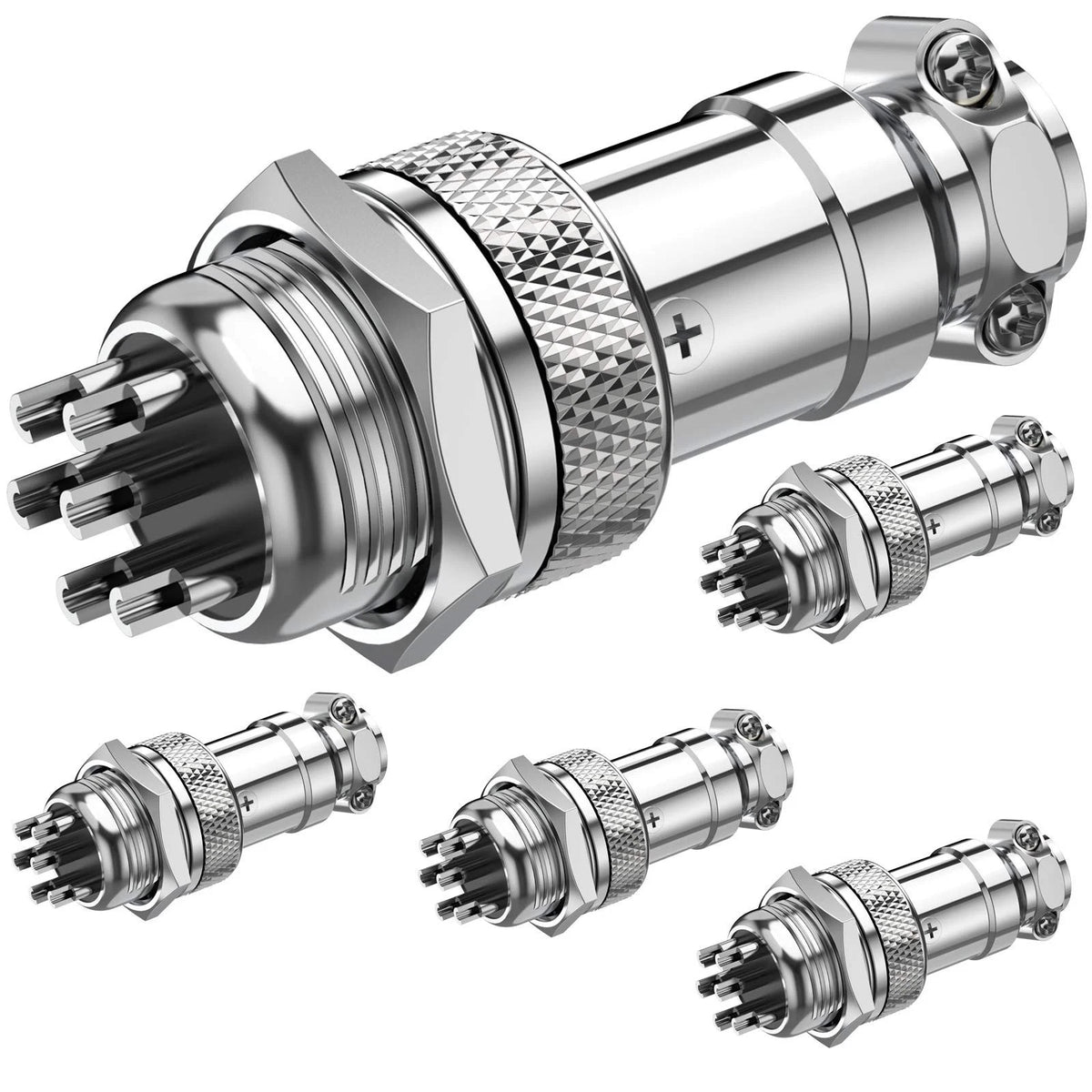 GX16 6 Pins Panel Mount Circular Metal Aviation Connector Adapter Male Female Pl