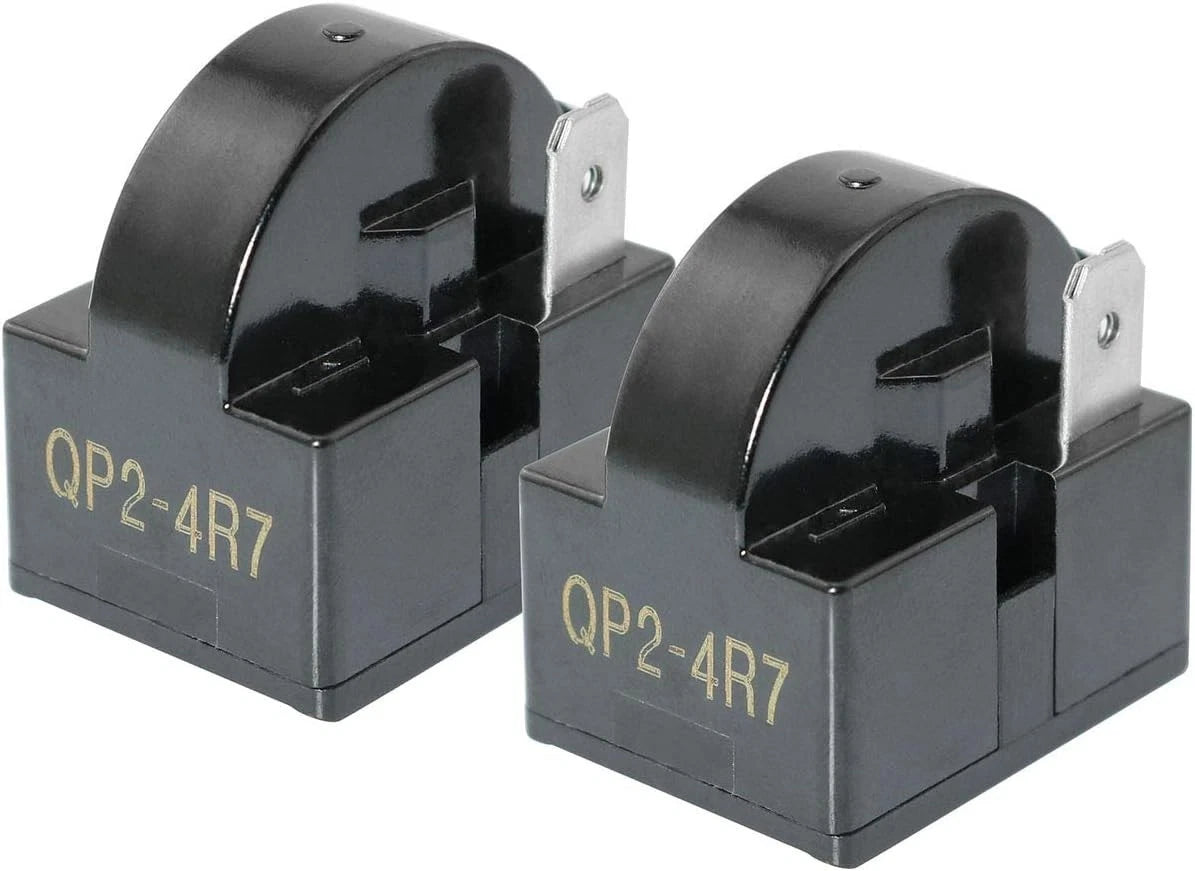 2PCS QP-02-4.7 PTC Refrigerator Start Relay 2-Pin Compressor Starter 4.7O