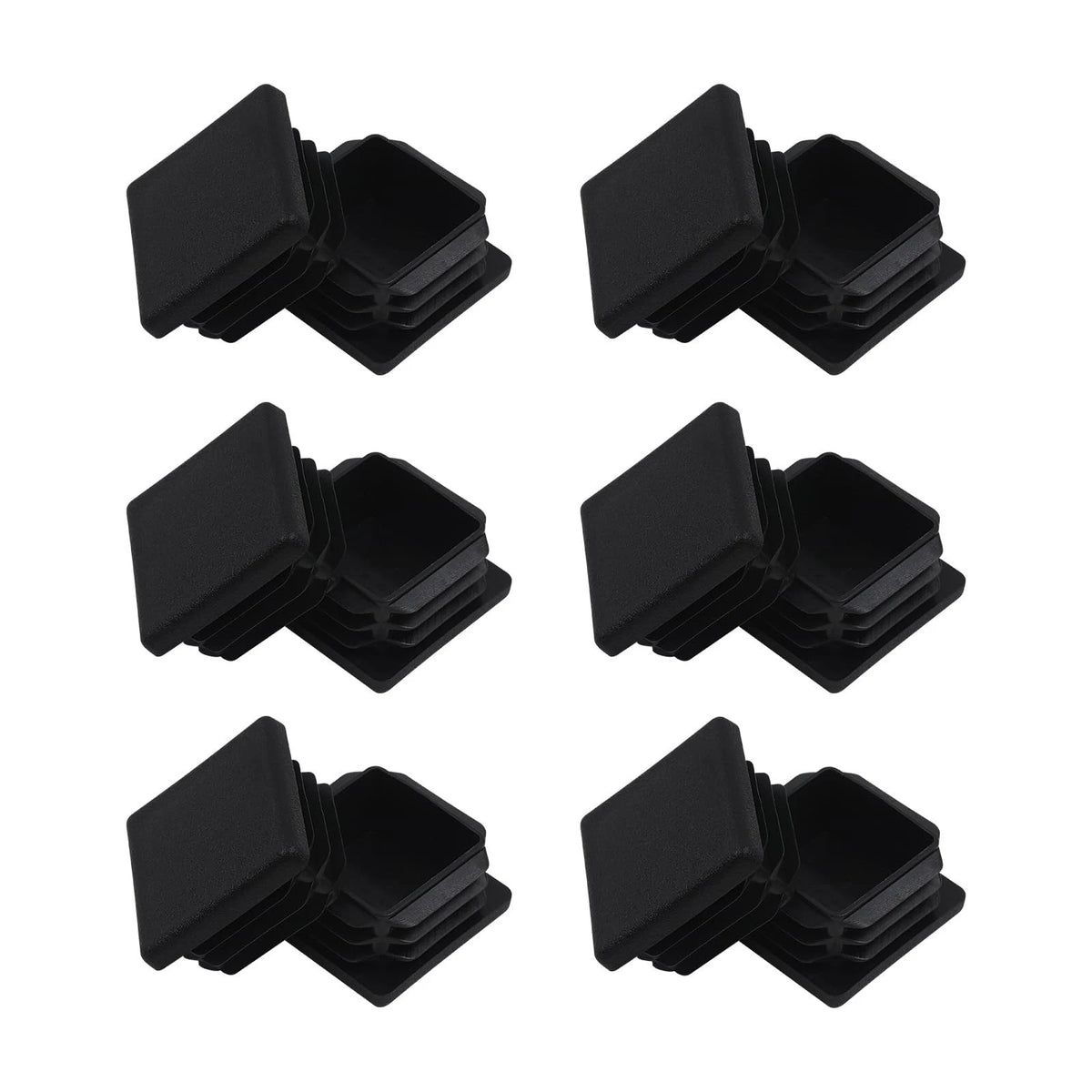 1.5 Inch Square Tube End Cap Plastic Plugs 12 Pack Square Tubing 1.5 x 1.5