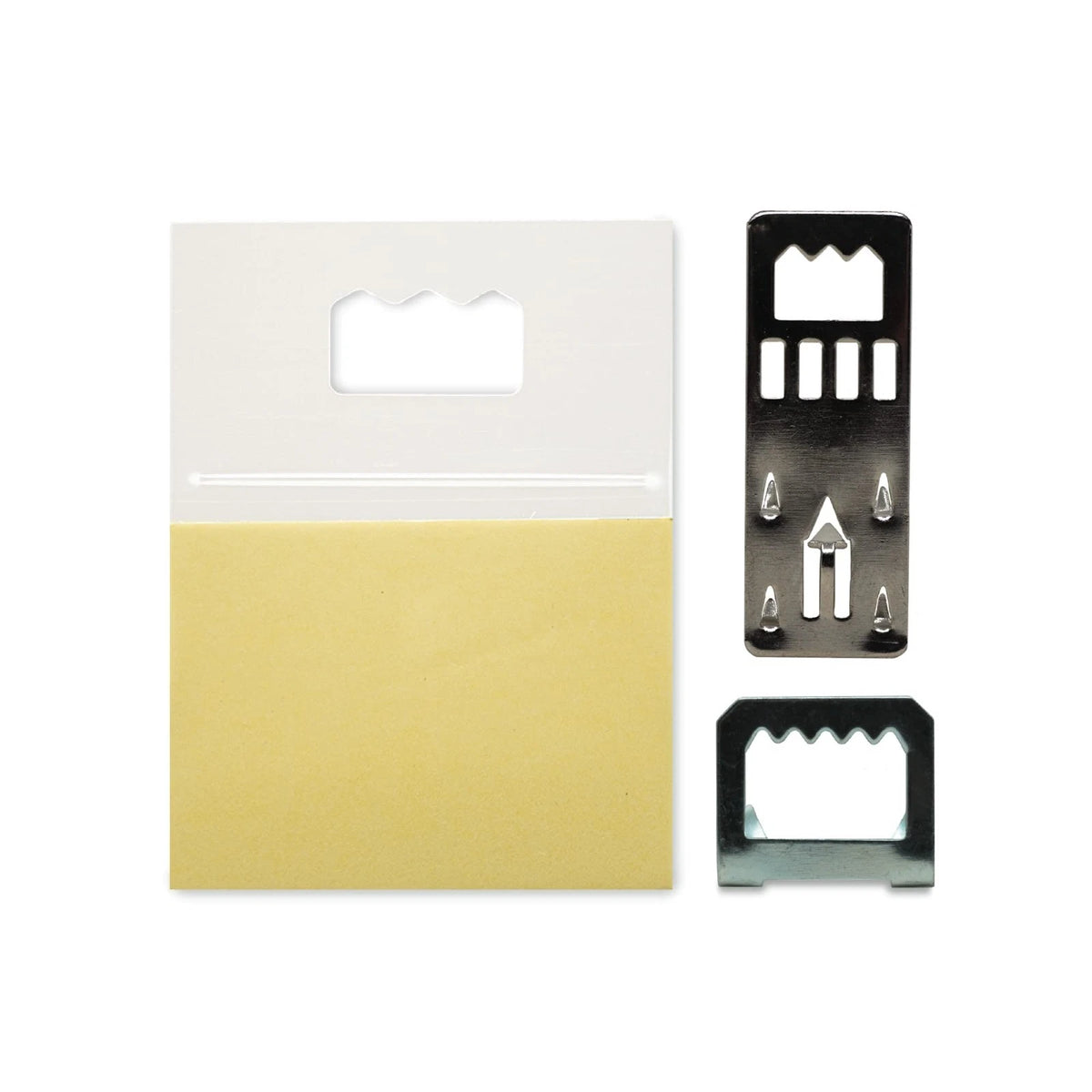 PHS Foam Board Hanger Assortment Pack - 10 Kwik Hangers, 10 Metal Sawtooths and