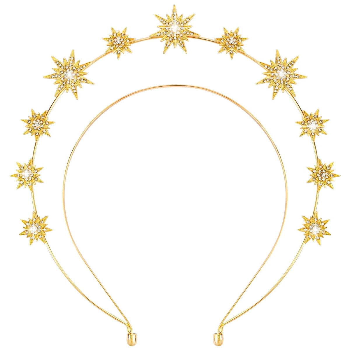 Star Halo Crown Headband Goddess Headpiece for Women, Celestial Headband Sun ...