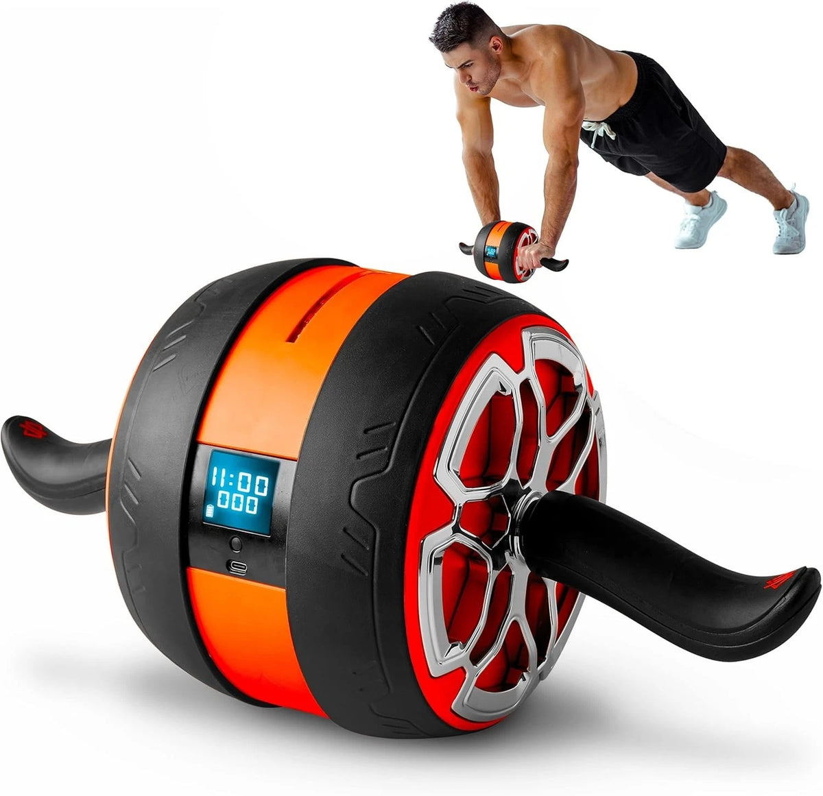 Ab Roller Wheel with Digital Screen, Abs Workout Equipment for Abdominal & Core