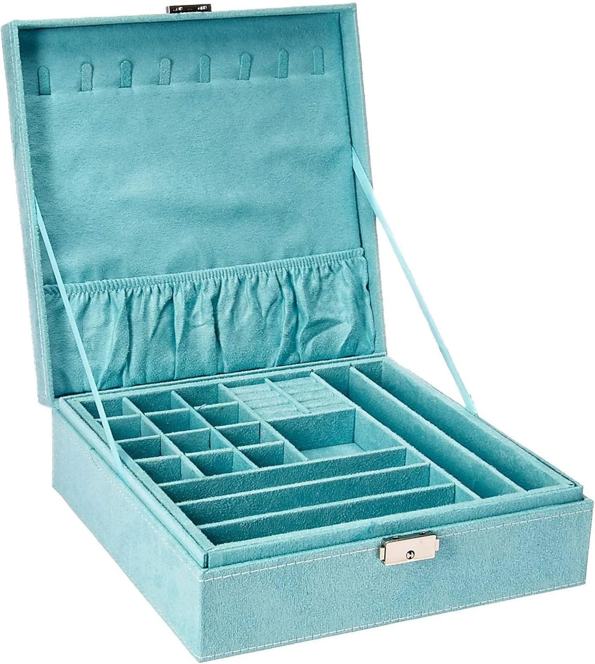 KLOUD City Two-Layer Jewelry Box Organizer 10.2 x x 3.2 inches, Blue
