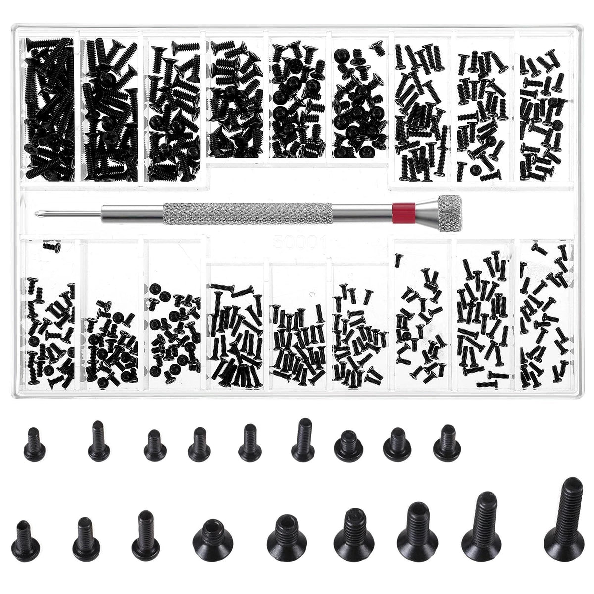 500 Pcs Tiny Screws Tiny Micro Repair Screw Kit M1.2/M1.4/M2.0 Small Replacement