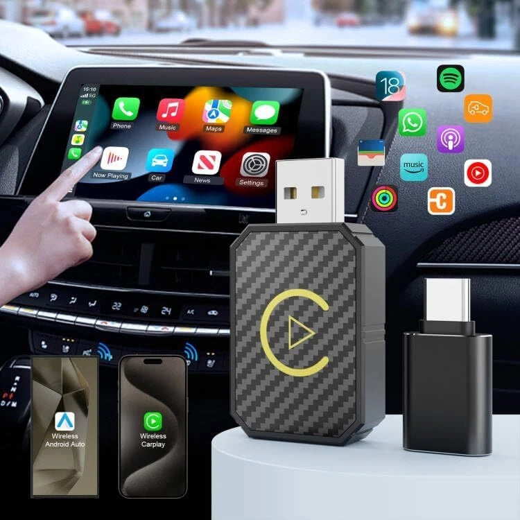 Mini Wireless Bluetooth CarPlay Adapter For IOS Plug & Play Low Latency Dongle