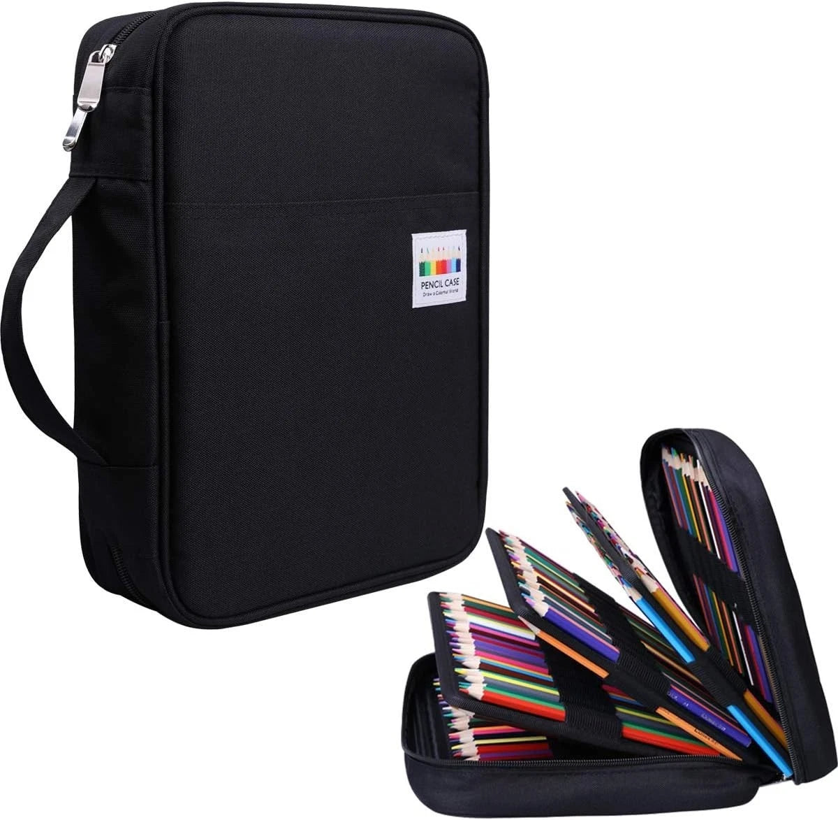 JAKAGO 220 Slots Colored Pencil Case Large Capacity Pen Holder for Artist Painte