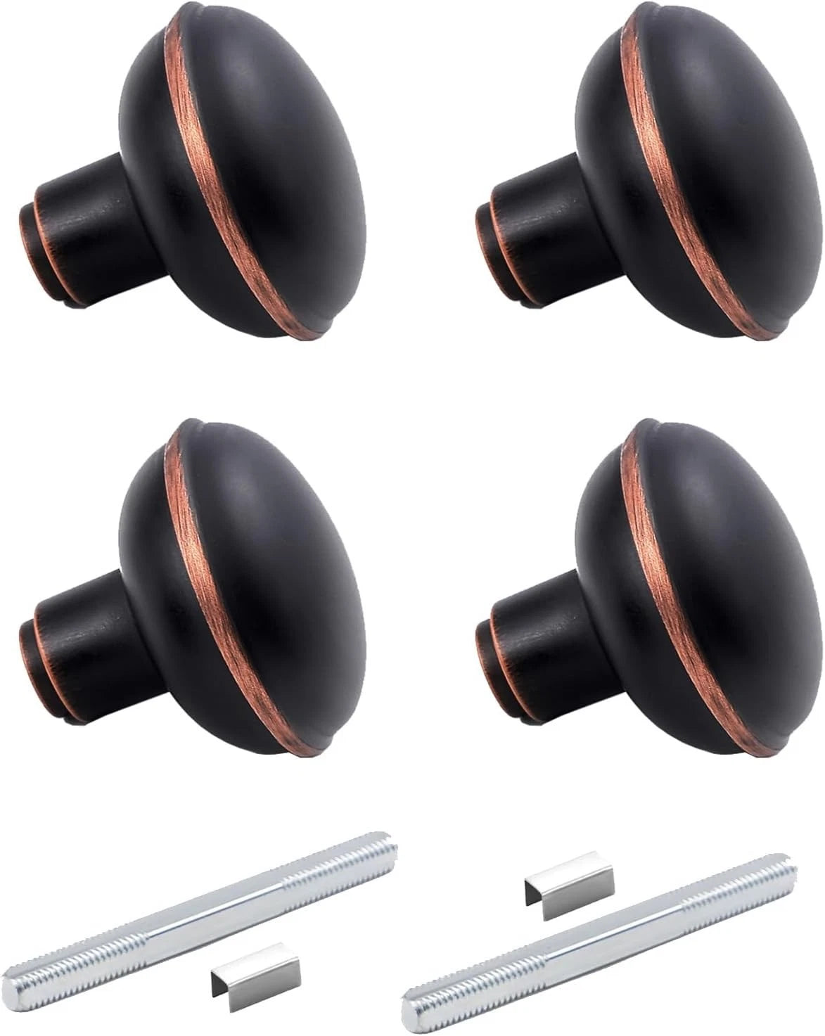 newliplace 2 Pack Vintage Style Door Knob Set with Spindle, Antique Old Door Kno