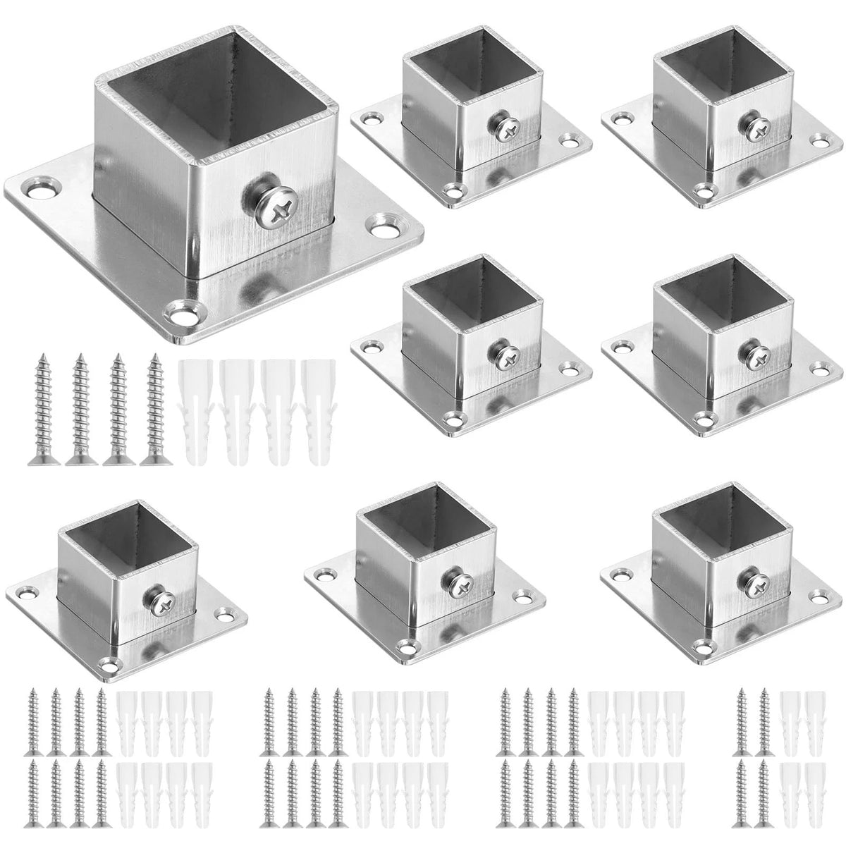 8 Pcs Square Post Bases 1