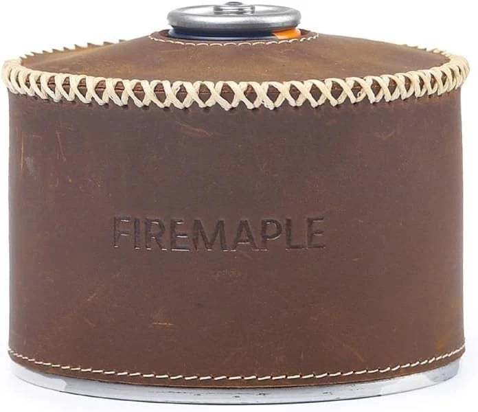 Leather Fuel Canister Cover, Camping Stove Cans Protector