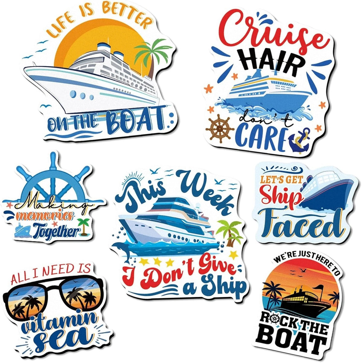 Cruise Door Decorations Magnetic - 7PCS Large Cruise Ship Door Decorations for C