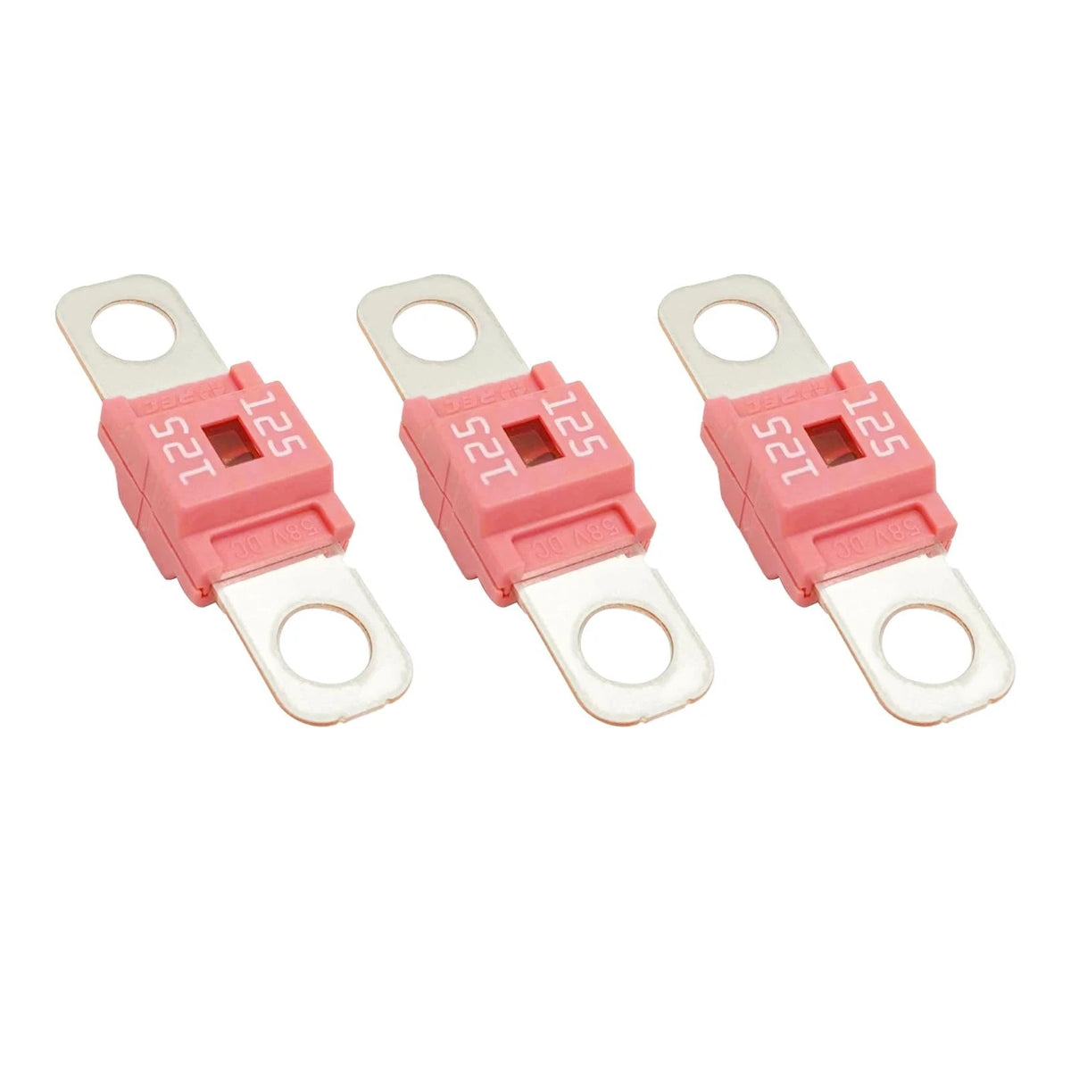 Pack of 3 AMI/Midi Fuse 125 Amp High Current Fuse Bolt-on Fuse commonly Used ...