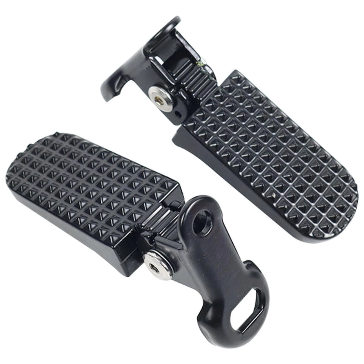 1 Pair of Bike Foot Pegs Aluminium Alloy Non-Slip Pegs for Black Folding Pedal