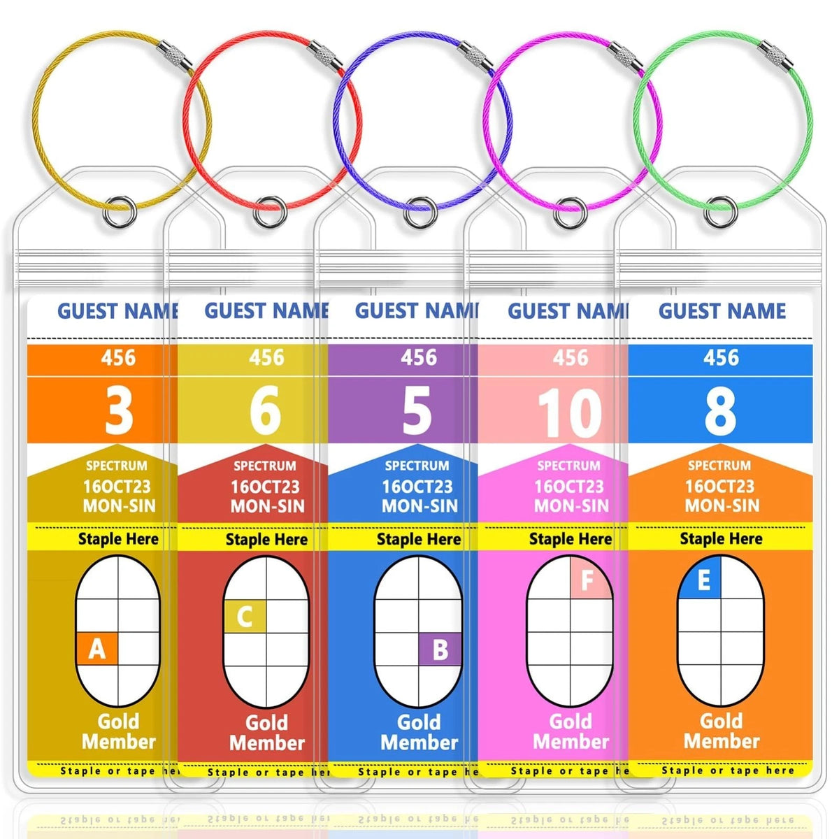 5 Pack Royal Caribbean Luggage Tag Holders, Travel Essentials for Cruise Ships,