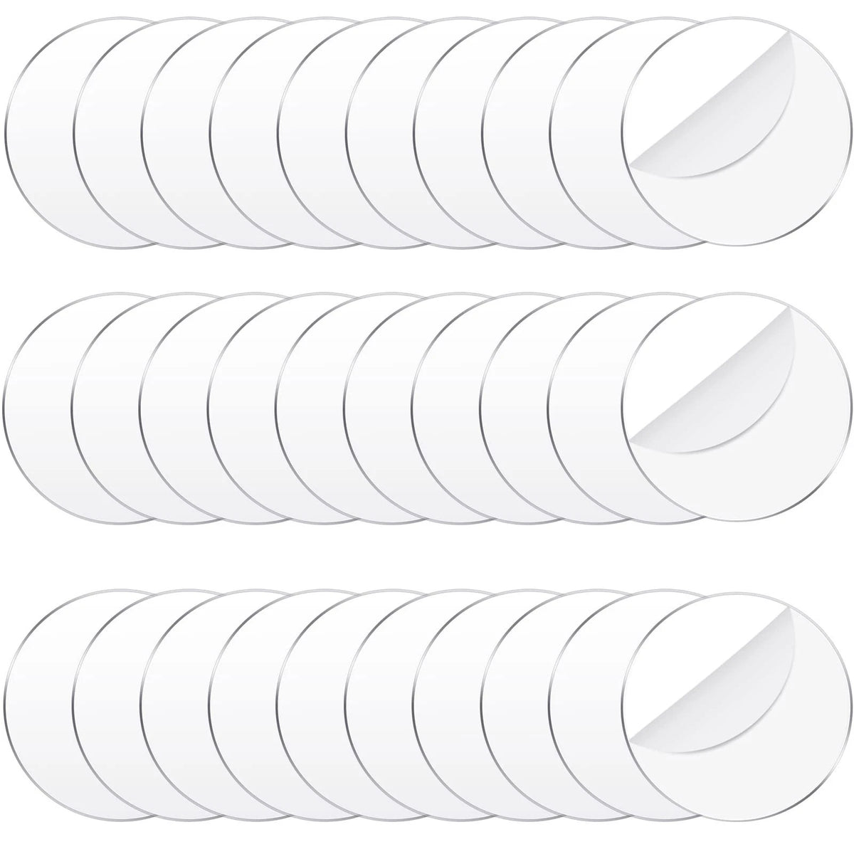 30 Pcs 3.5 Inch Acrylic Circle Blanks Clear Disc Round Transparent Acrylic Coast