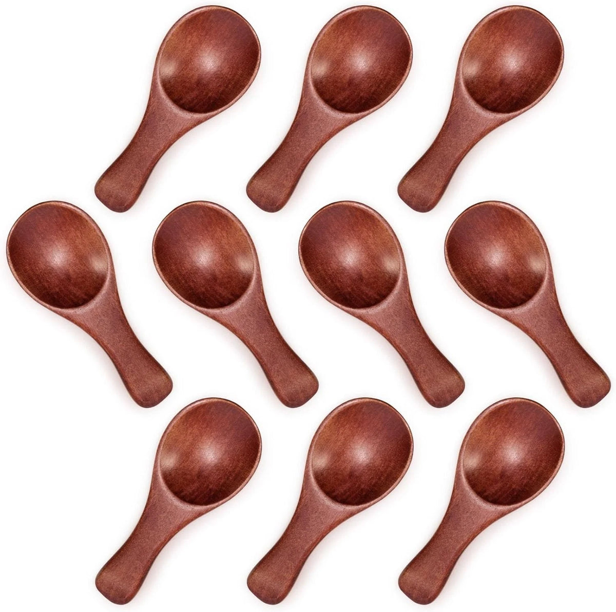 HANSGO Small Wooden Spoons, 10PCS 3.25 Inches Ice Cream Salt Spoon Honey Coffee