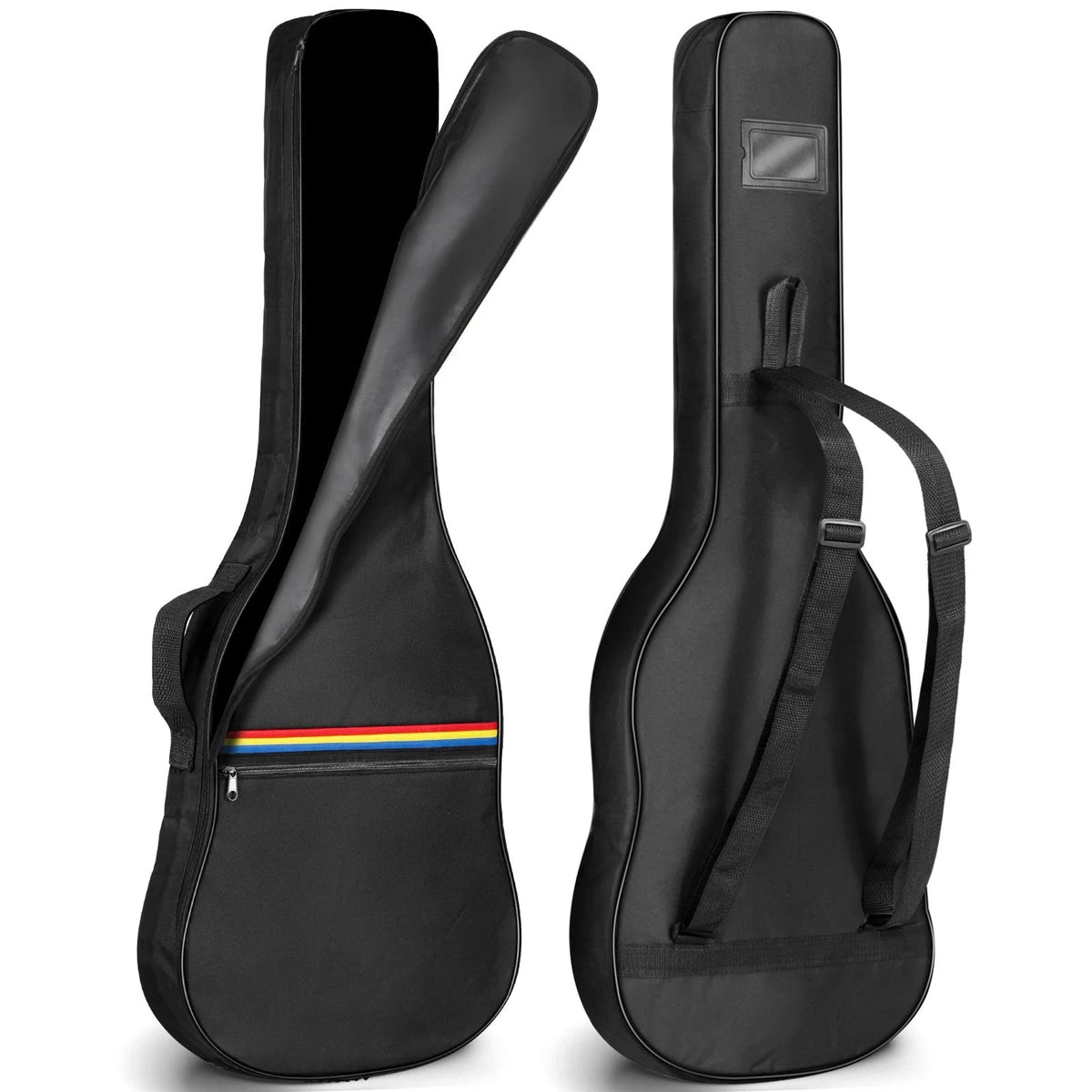 Guitar Case Electric Soft Padded Cover Heavy Duty Gig Bag With Straps Black