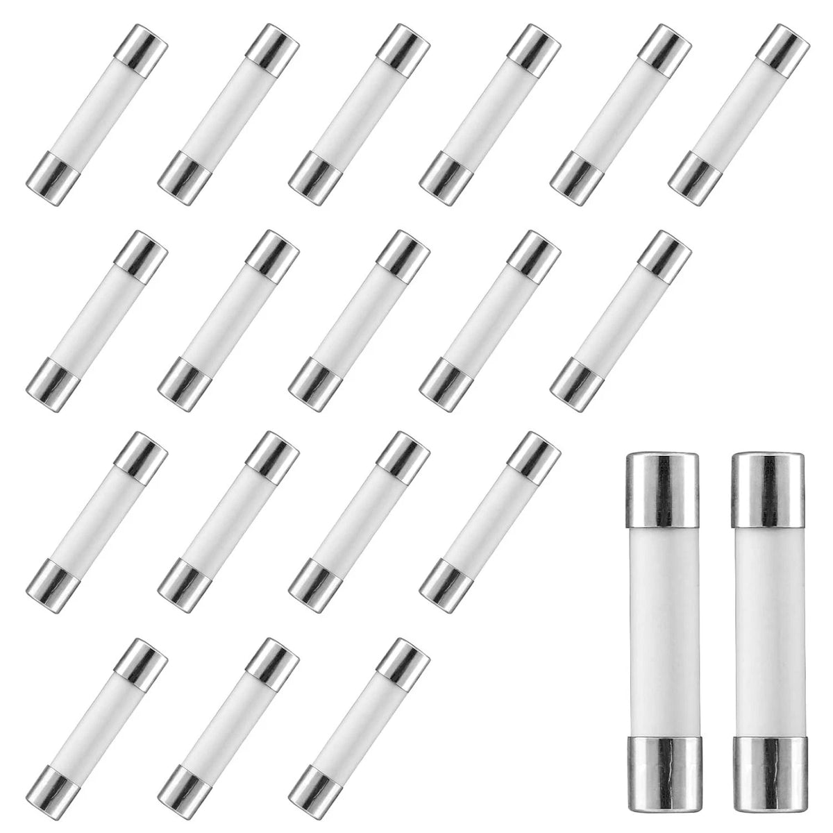 20-Pack 25 Amp Slow-Blow Time Delay Fuses 25A 250V Microwave Fuses Ceramic Fu...