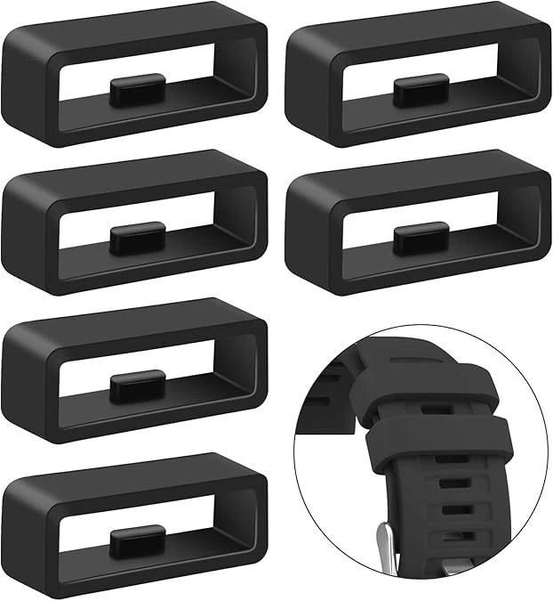 6 Pack Band keepers for Garmin Instinct 2 / Tactical/Solar/Tide/Esports Watch...