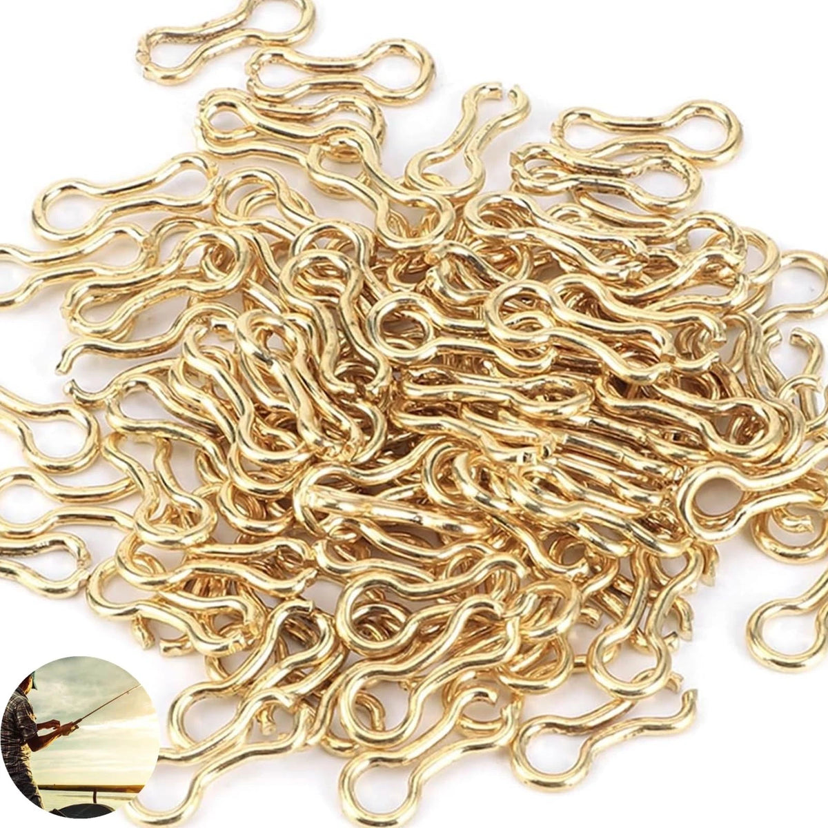 200 PCS Sinker Wire Eye Fishing Weight Mold Lures Eyelet Stainless Steel Loop