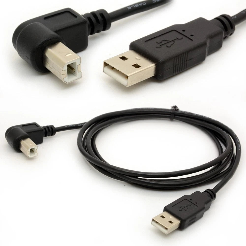 1.5M USB to Printer Adapter Cables 90 Degree USB 2.0 a Male to B down Angle Plug