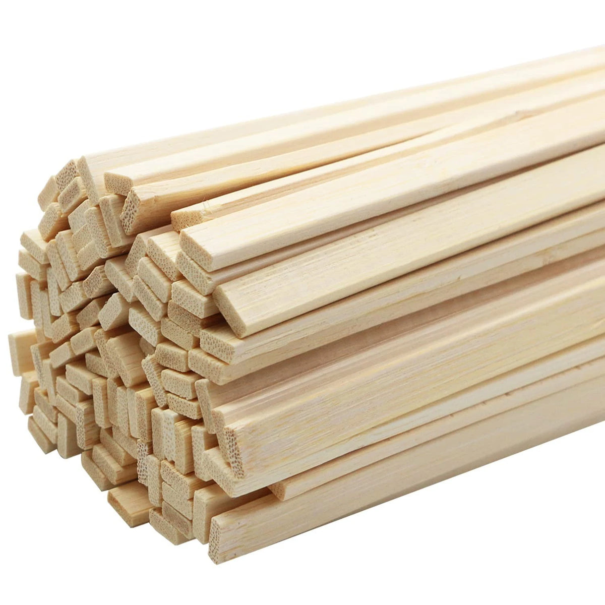 100pcs 15.7x0.35 Inch Strong Natural Bamboo Sticks Wooden Craft Sticks Extr