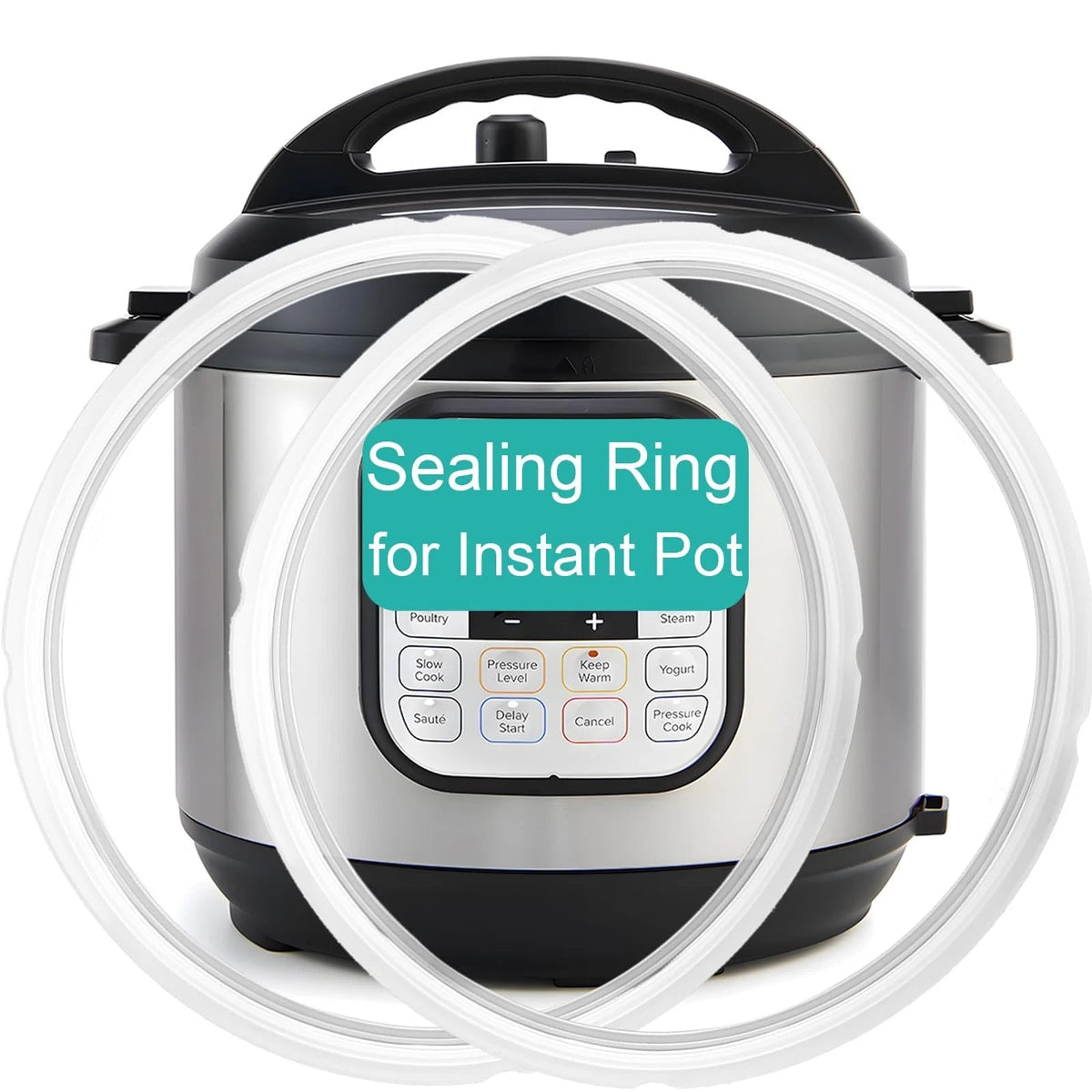 2-Pack Sealing Ring 8 Qt for Instant Pot Sealing Ring for 8 Quart Instapot, Foo