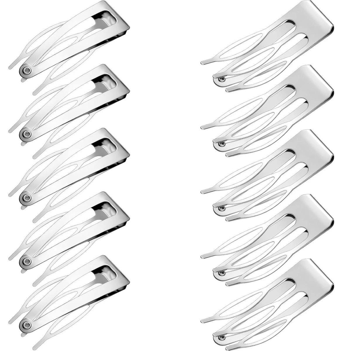 24 Pcs Double Grip Hair Clips Metal Snap Clips Women Barrettes for Hair Making