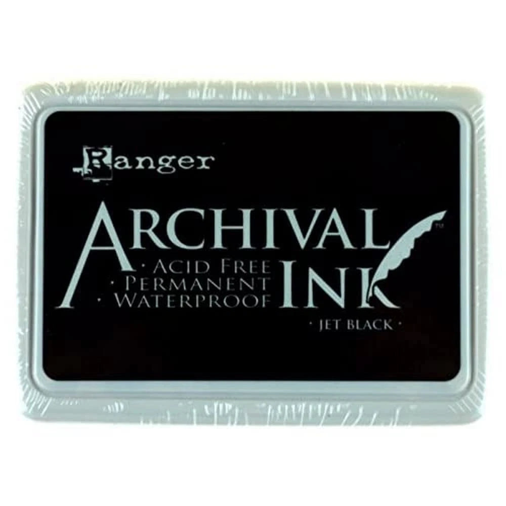 Ranger Archival Ink Pad, Jet Black ?Permanent, Waterproof, Acid-Free,