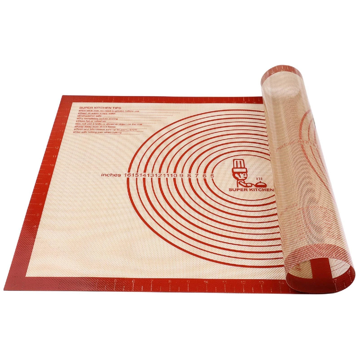 Silicone Pastry Mat 28x20 Inch Non Slip Baking Mat with Measurements Dough