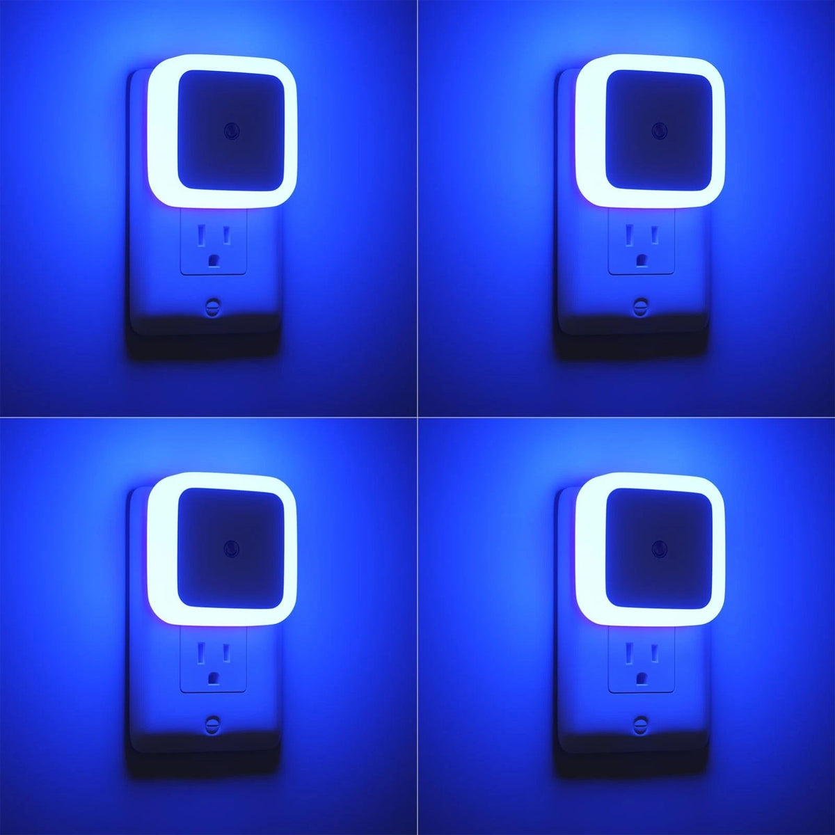 Blue Night Light 4 Pack,Night Lights Plug into Wall 4-Pack, Nightlight Pl