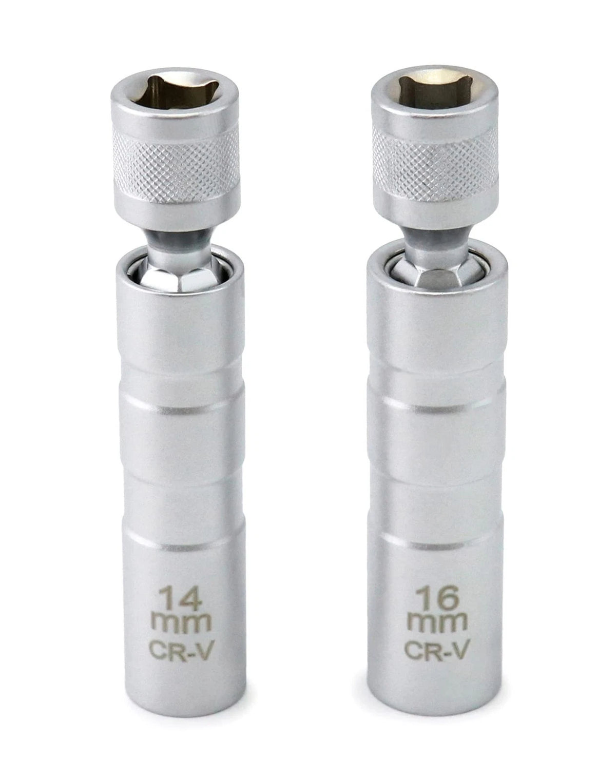 QWORK 14mm&16mm Magnetic Swivel Spark Plug Socket, Thin Wall Magnetic...