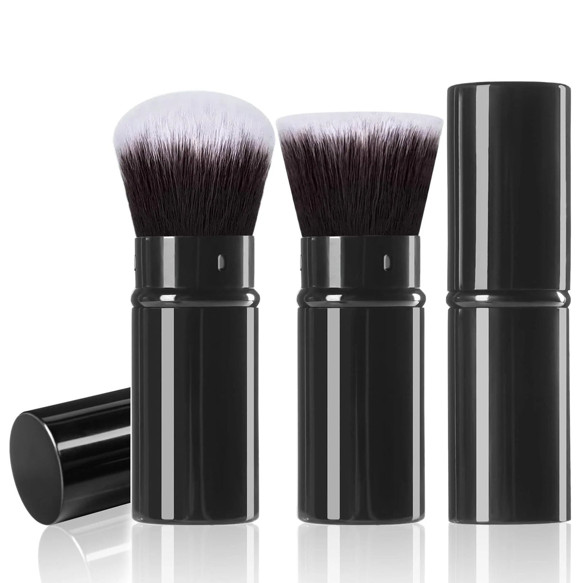 Retractable Makeup Brush, 2 Pack Travel Face Blush Brush, Portable Powder