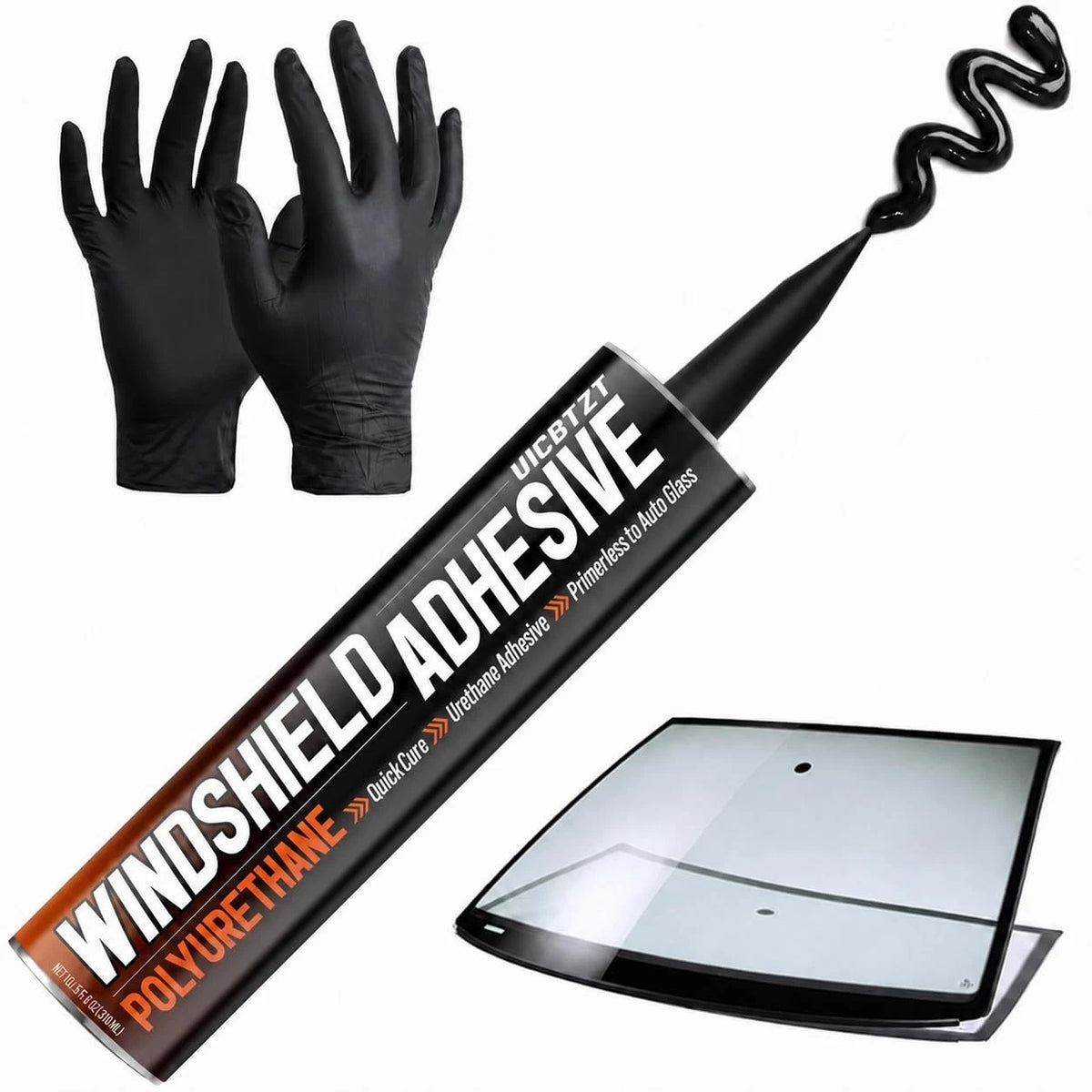 Polyurethane Windshield Adhesive Quick Curing Weather Resistant Auto Glass Glue