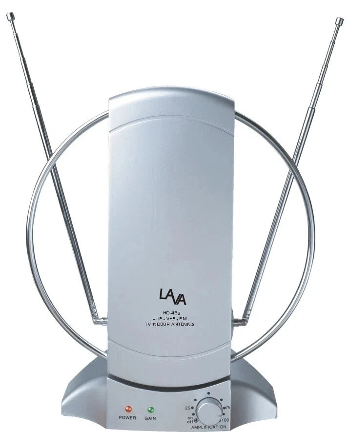 LAVA HD-468 Indoor HDTV Antenna, Amplified 4k Ready, Clear , 50 Miles