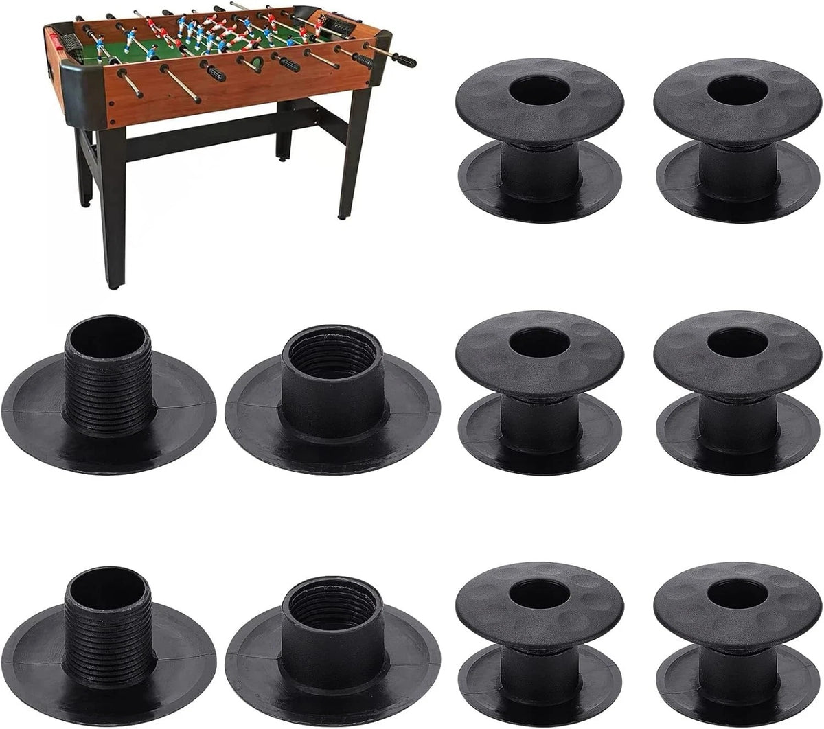 8 Set Table Foosball Bushings, Black Football Bearing Rods for Standard Foosball