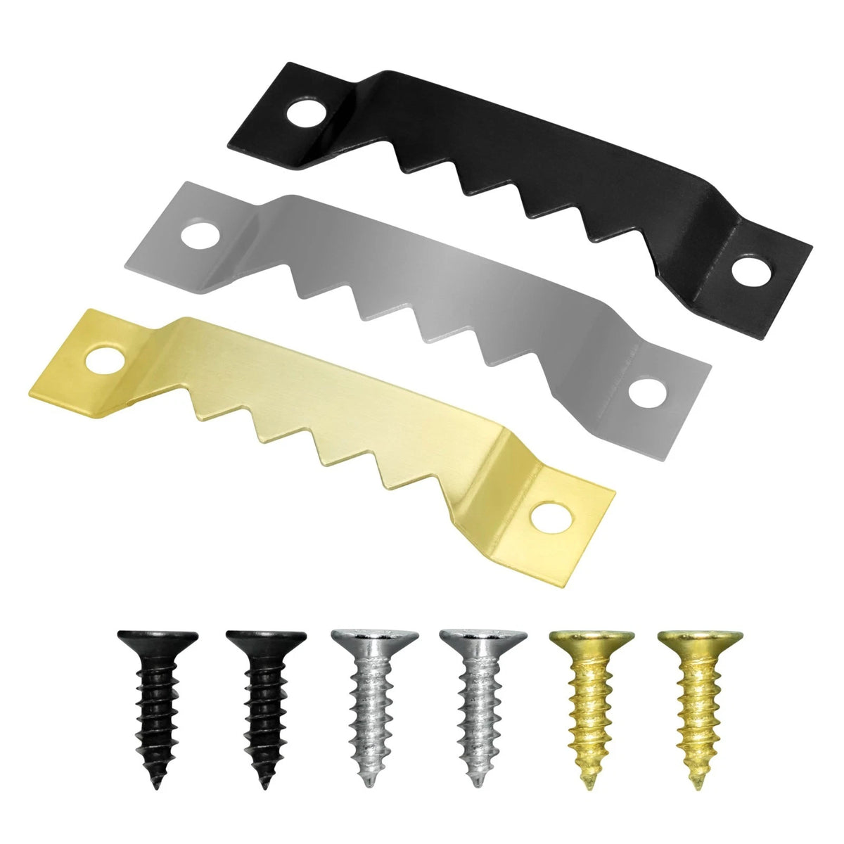 Large Sawtooth Picture Frame Hangers with Screws - 30 Pack, Supports 50 Ibs, Pic