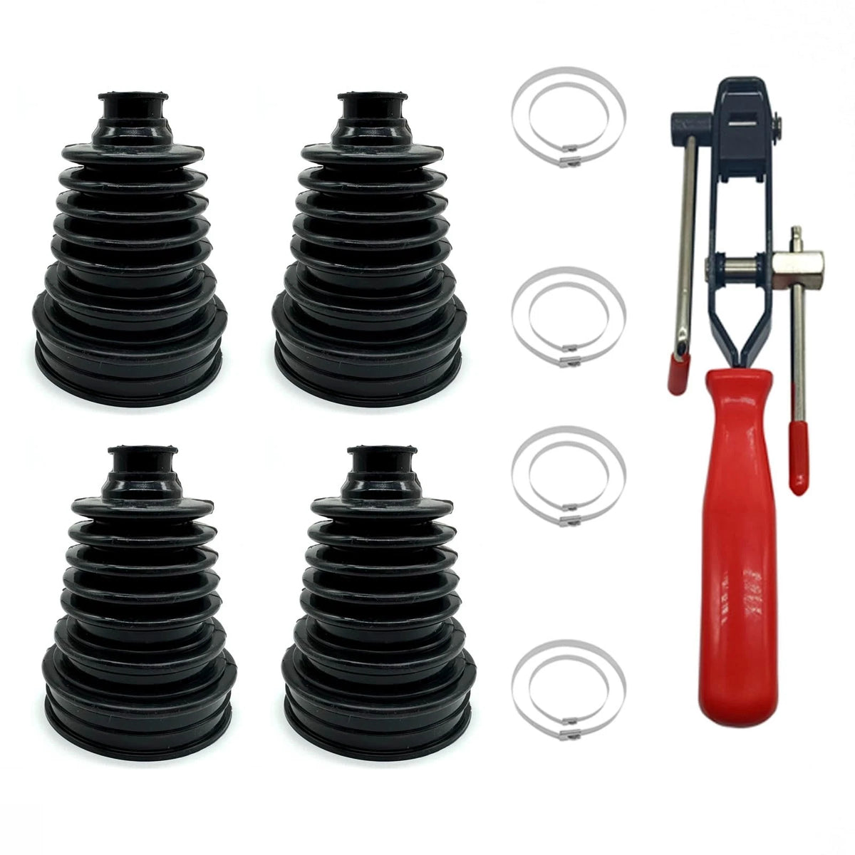 Universal CV Boot Kit - Thick Silicone Constant Velocity Joint Gaiter (Black)