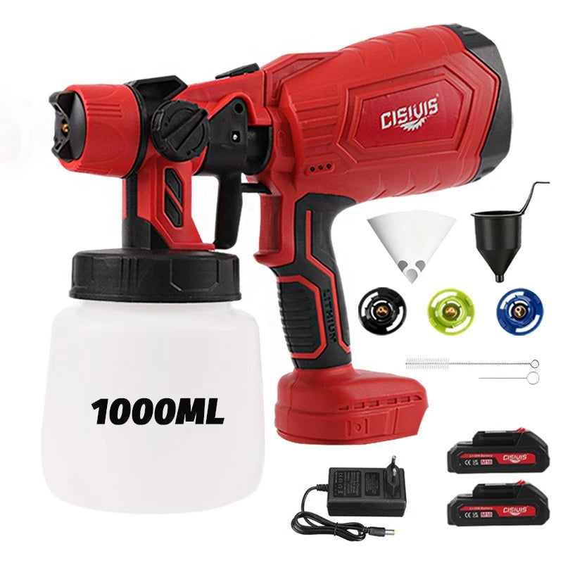 Cordless Paint Sprayer Electric Spray Gun High Pressure For Makita 18V Battery