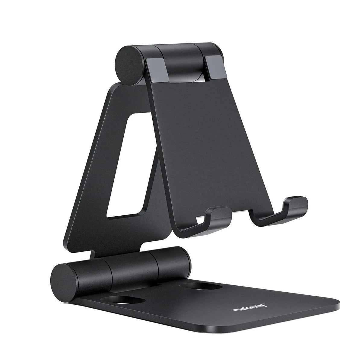 Nulaxy Dual Folding Cell Phone Stand, Fully Adjustable Foldable - Black