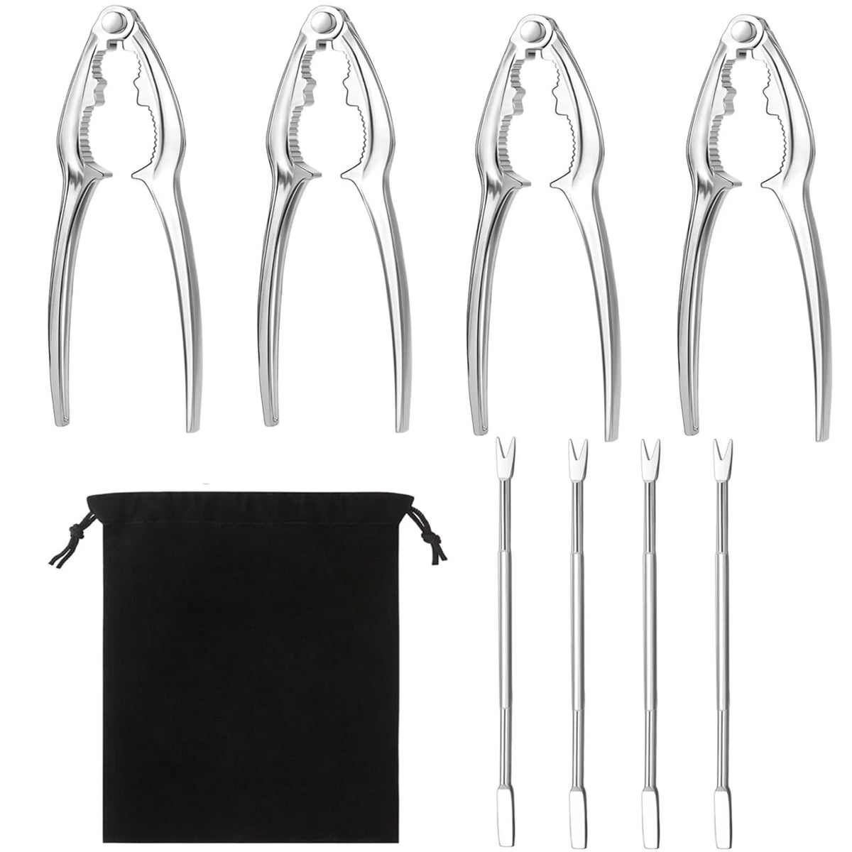8 Pcs Seafood Tool Set,Crab Crackers and Tools Set,Crab Leg Cracker Tool