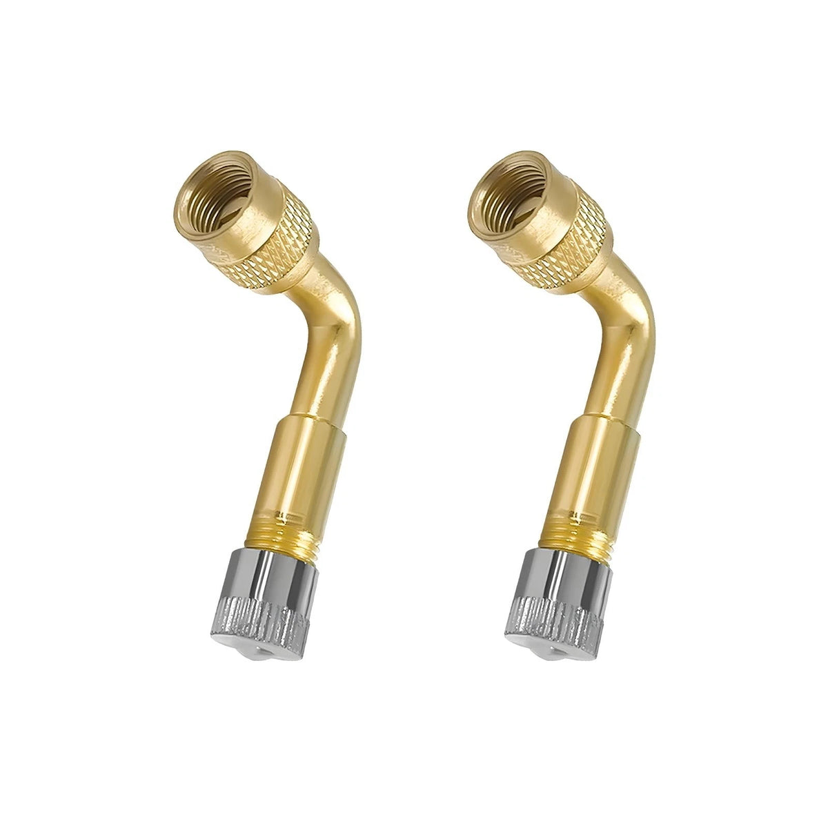 2PCS 90 Degree Valve Stem Extenders, Schrader Tire Valve Stem Extension Brass...