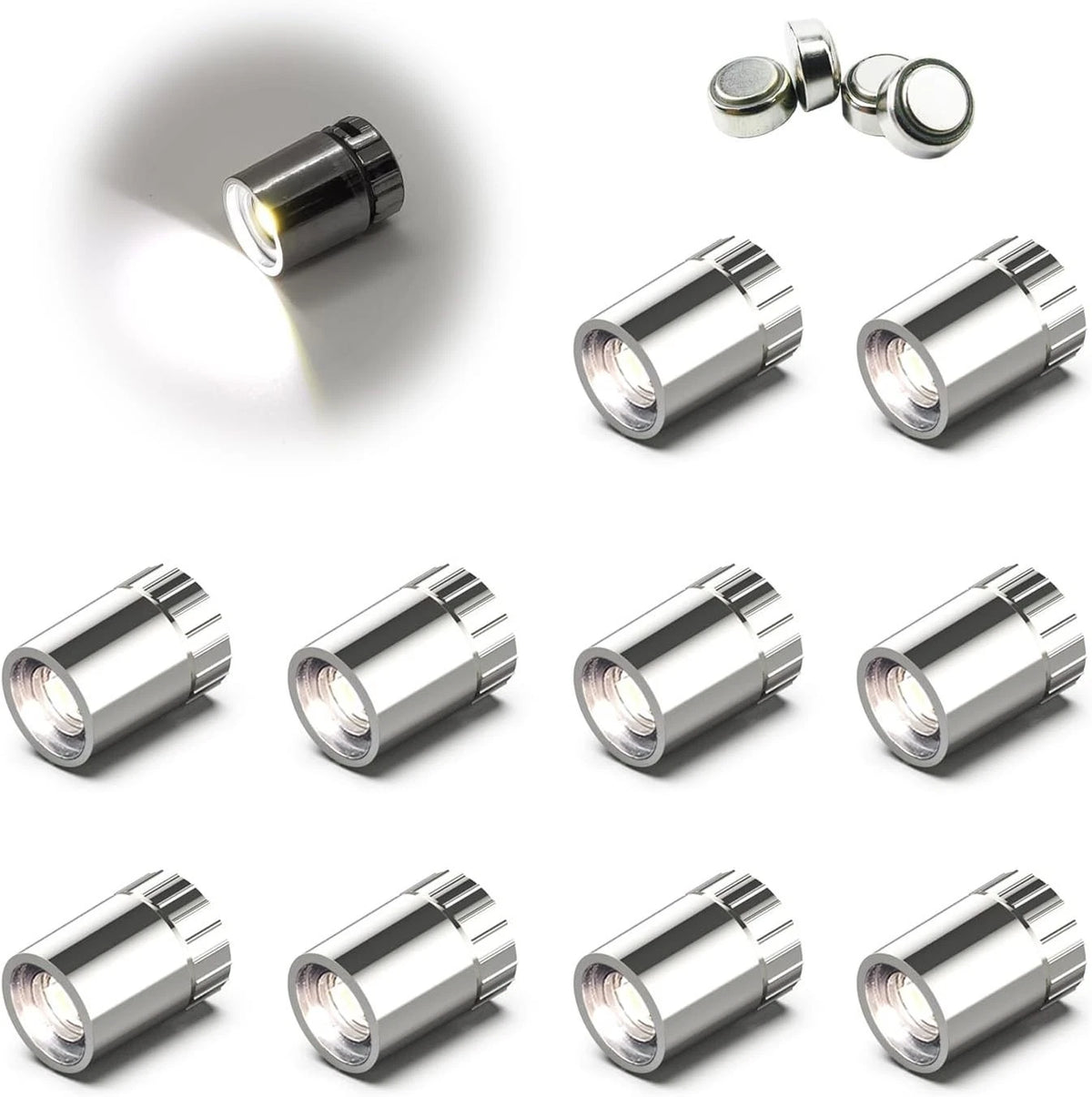 Mini LED Lights, 10 PCS Small Spotlight Battery Operated Tiny SMD Lamp, Miniatur
