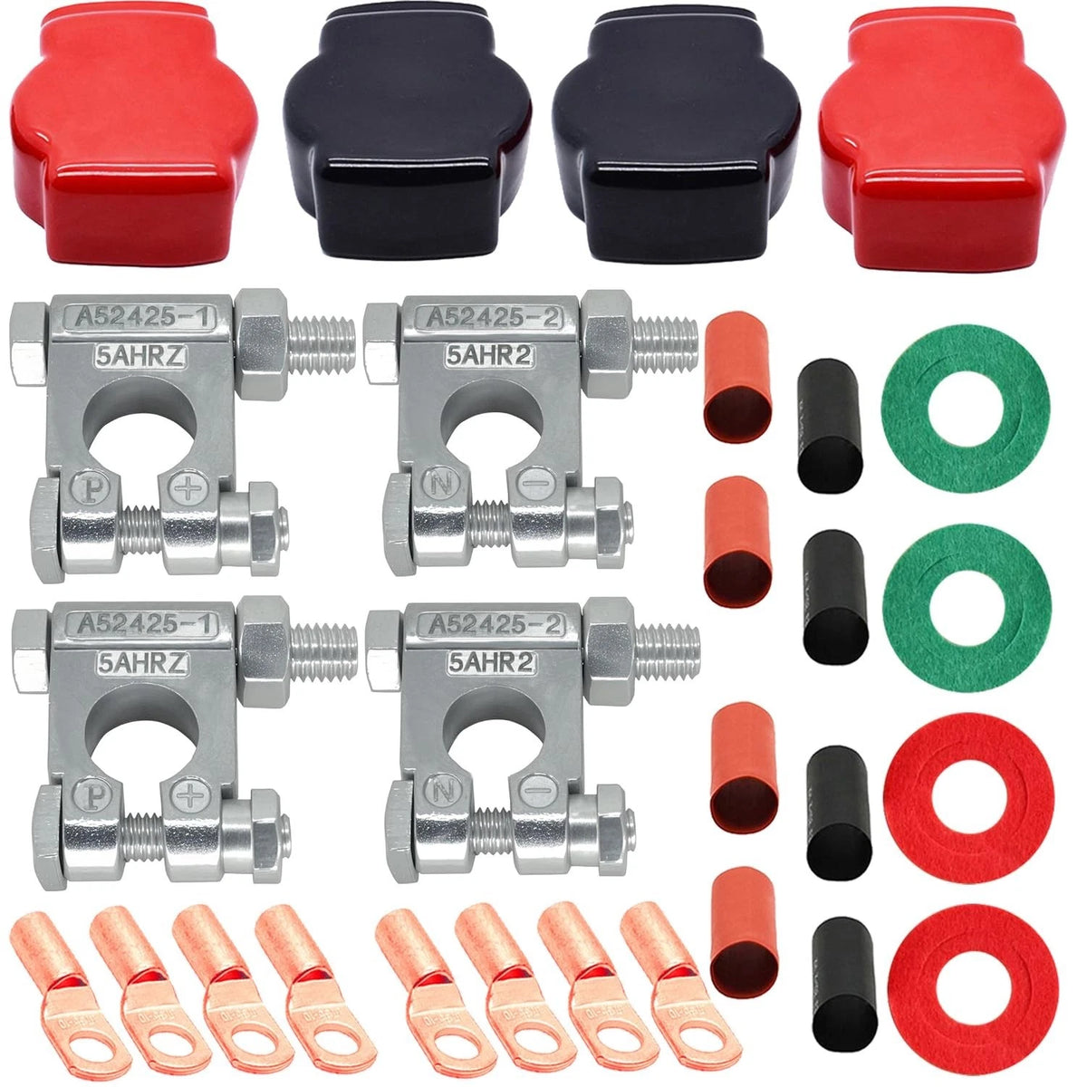 Battery Terminal Connectors Military Spec Positive Negative Heavy Duty 8 pcs 2