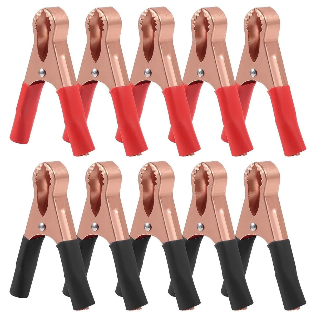 10Pcs Heavy Duty Insulated Alligator Clips 50A Spring Loaded Battery Test...